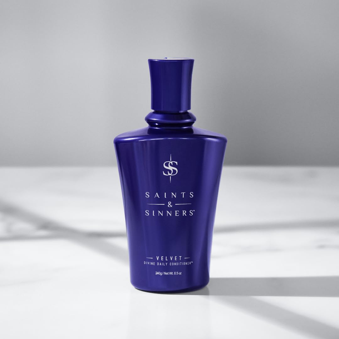 Saints & Sinners Velvet Divine Daily Conditioner – Moisture, Detangling & Frizz Control for Dry, Damaged Hair