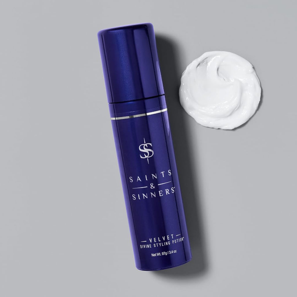 Saints & Sinners Velvet Divine Styling Potion – Award-Winning Thermal Protectant & Anti-Frizz Cream (3.4 oz)