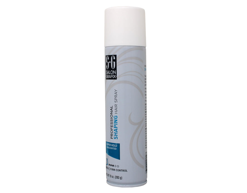 Salon Grafix Shaping Hair Spray Super Hold Unscented 10 oz — Pack of 6