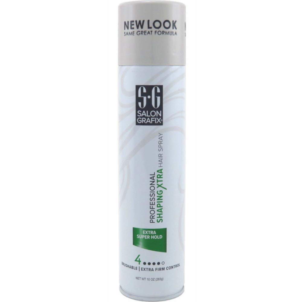 Salon Grafix Shaping Xtra Hair Spray – Extra Hold, 10 oz (5-pack)