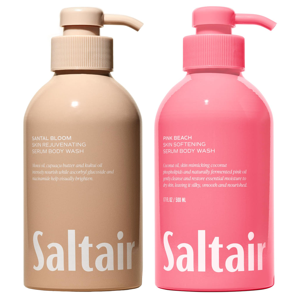 Saltair Body Wash 2-Pack: Signature Santal Bloom & Pink Beach – Moisturizing Shower Gel