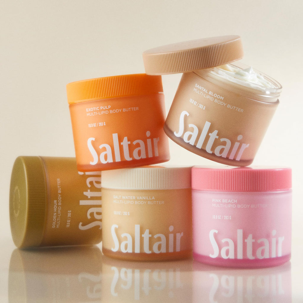 Saltair Multi-Lipid Body Butter – Rich Hydration with Ceramide Complex, Coconut Oil & Sea Buckthorn (10oz) Pink Beach