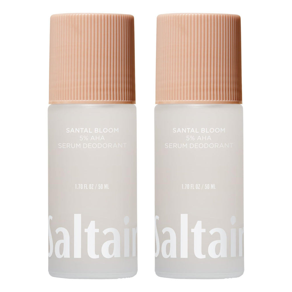 Saltair Serum Deodorant Santal Bloom – 2 Pack, 5% AHA, Aluminum-Free Odor Protection