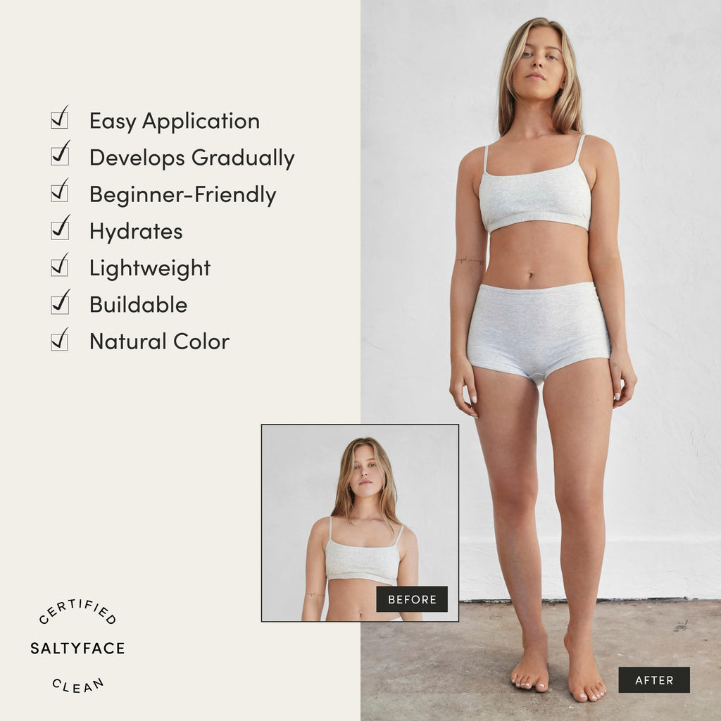 Saltyface Tanning Foam (Light to Medium) – Self Tanner for Body, No Color Transfer