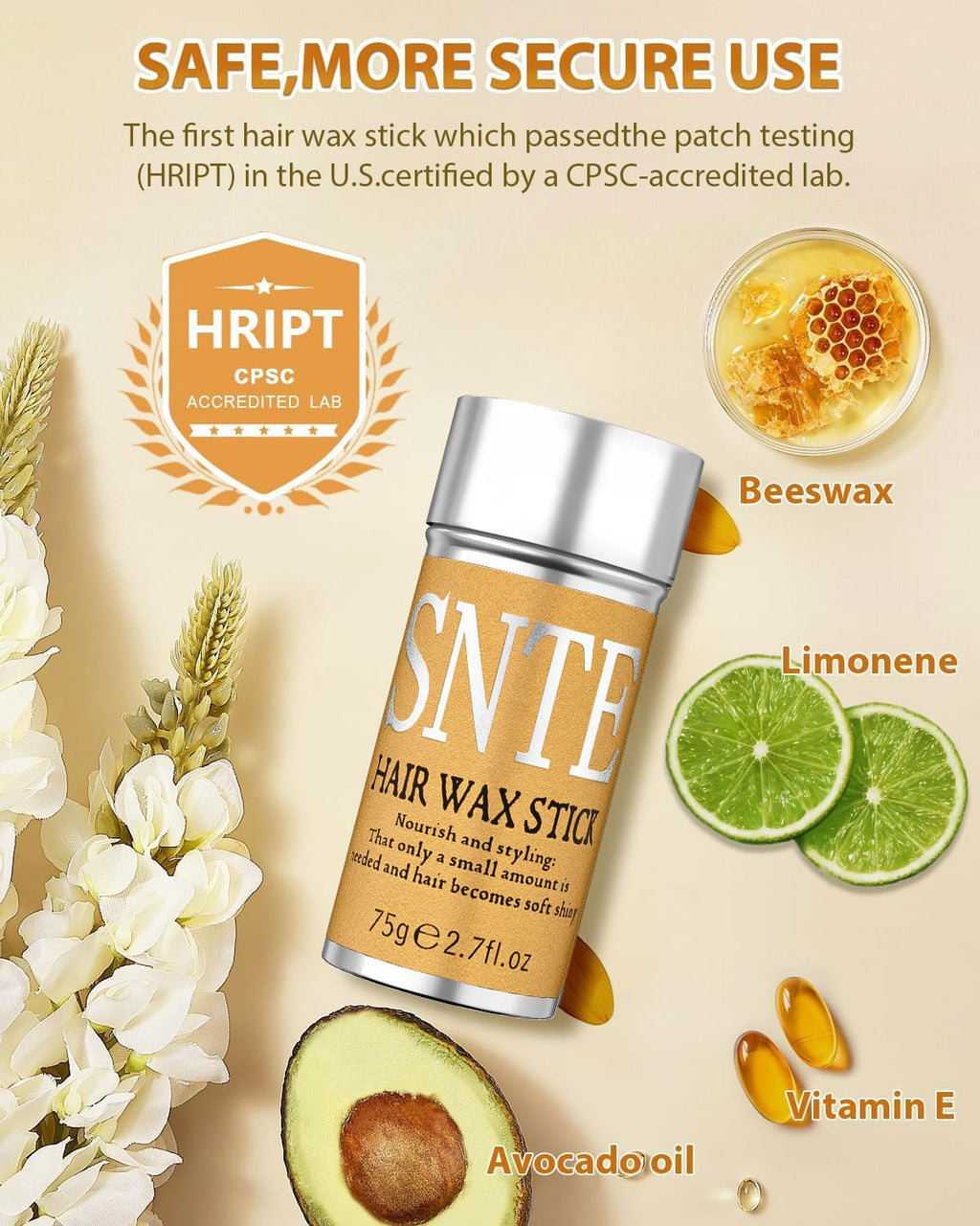 Samnyte Hair Wax Stick 2-Piece Pack – Non-Greasy Flyaway & Frizz Styler