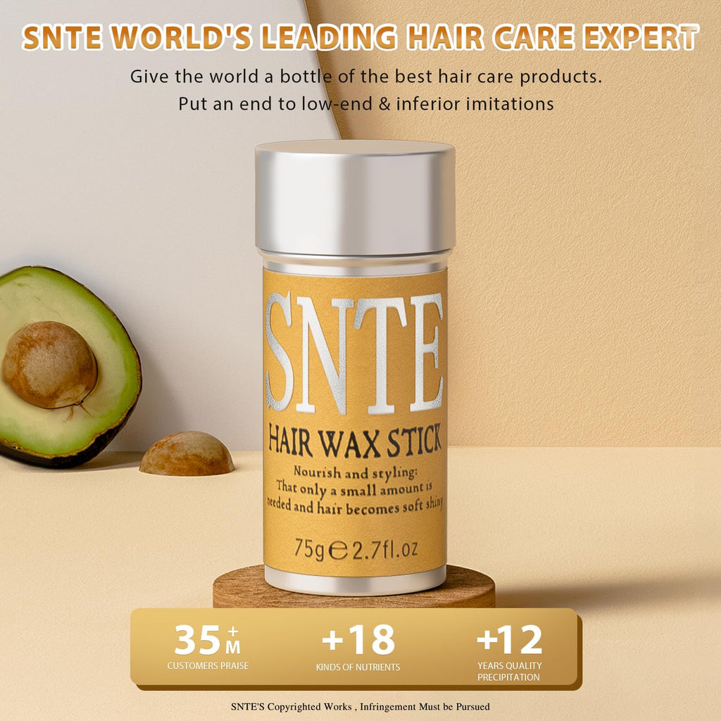 Samnyte Hair Wax Stick 2-Piece Pack – Non-Greasy Flyaway & Frizz Styler