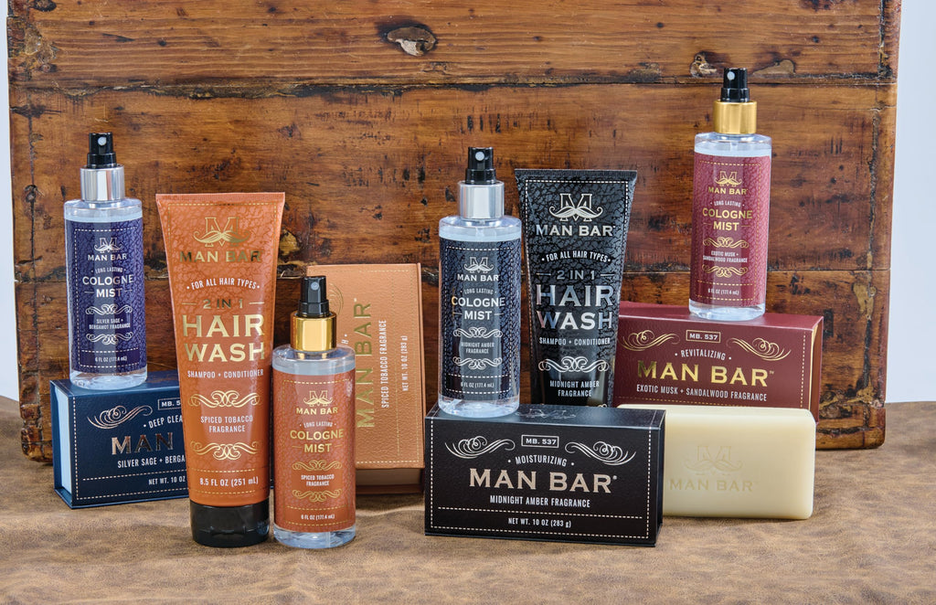 San Francisco Soap Company MAN BAR Cologne Mist Exotic Musk & Sandalwood – Long Lasting, 6 fl oz