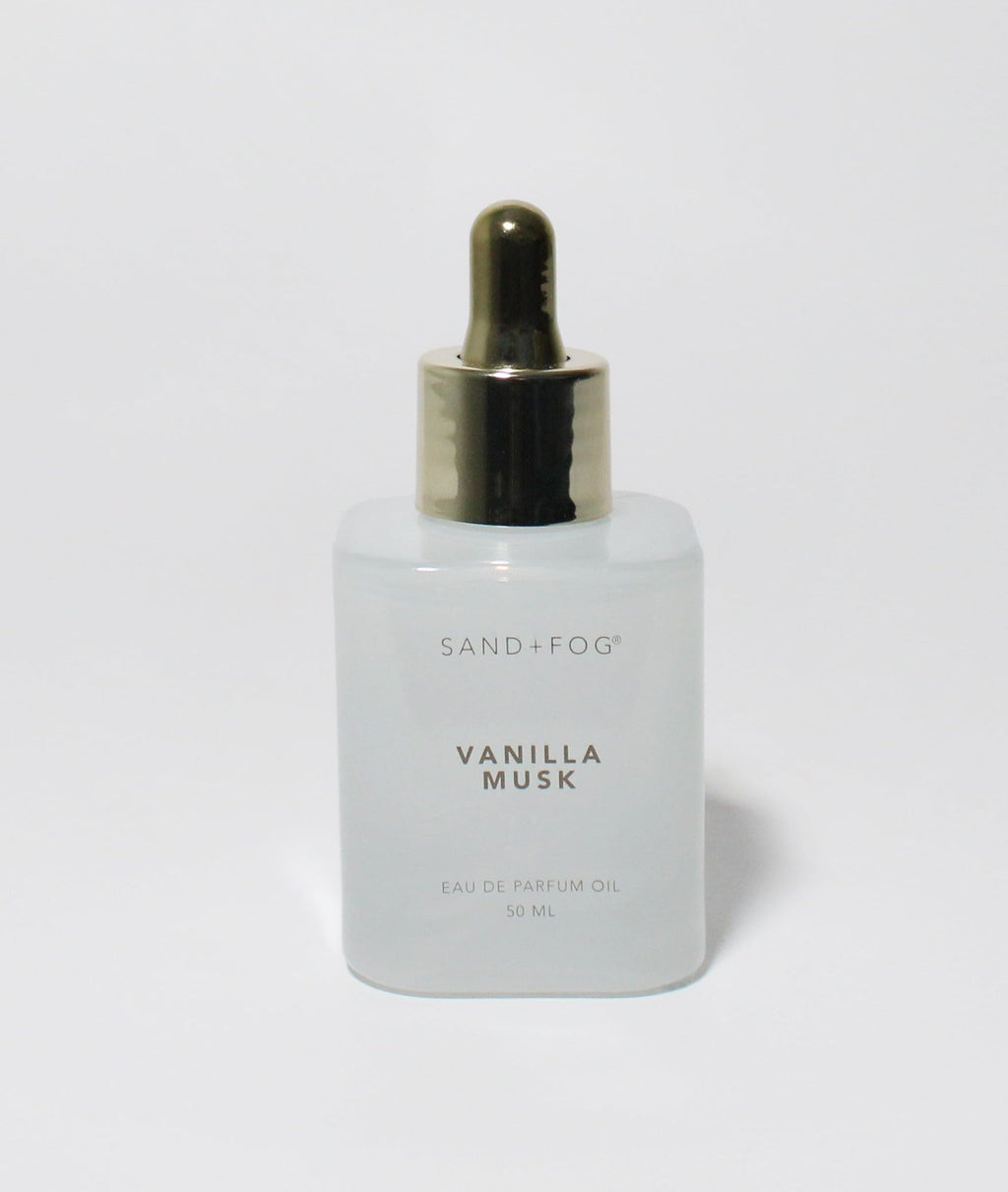 Sand + Fog Vanilla Musk Perfume Oil Dropper 1.7 fl oz – Alcohol-Free, Long-Lasting Scent