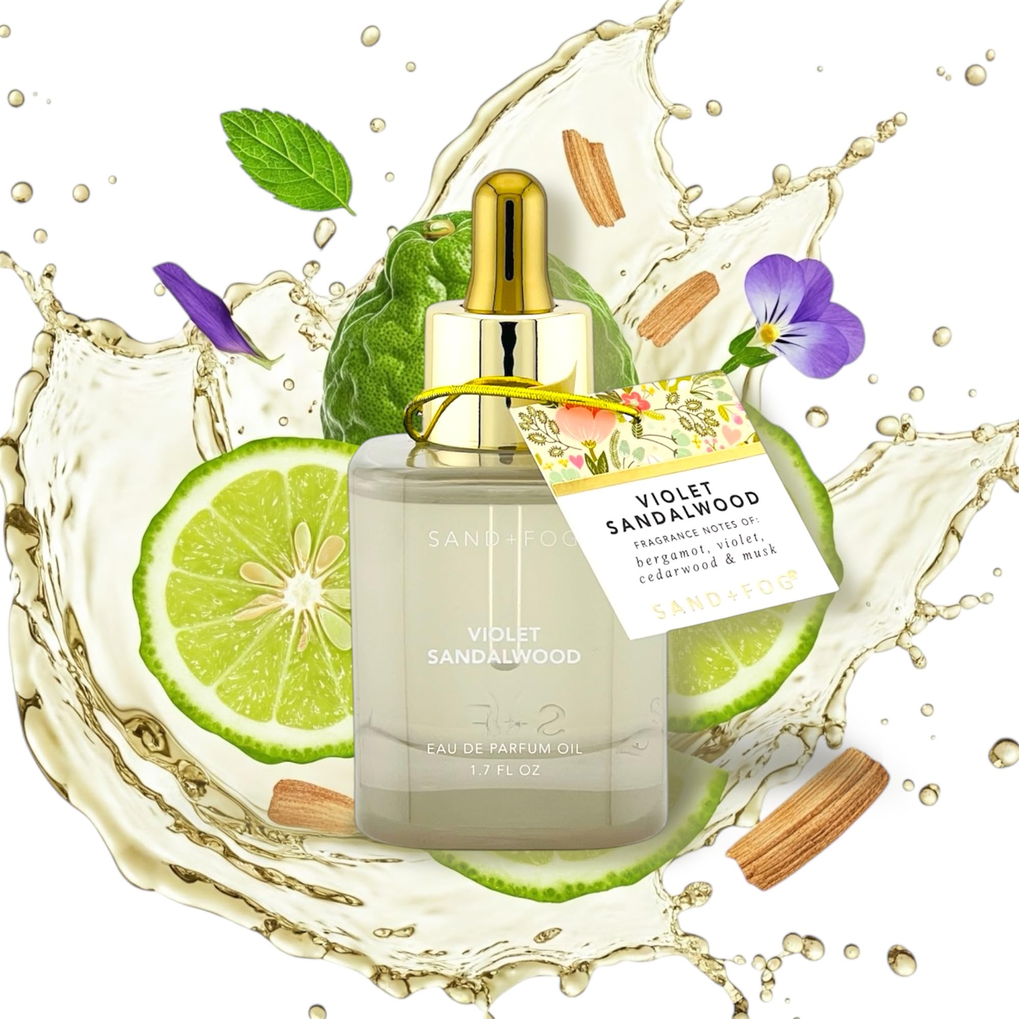 Sand + Fog Violet Sandalwood Eau de Parfum Oil 1.7oz | Luxury Fragrance