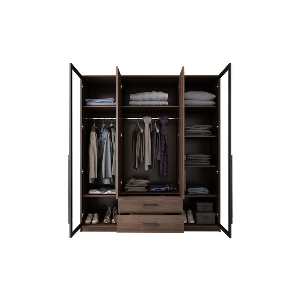 Sanders Wardrobe, Wooden & Black