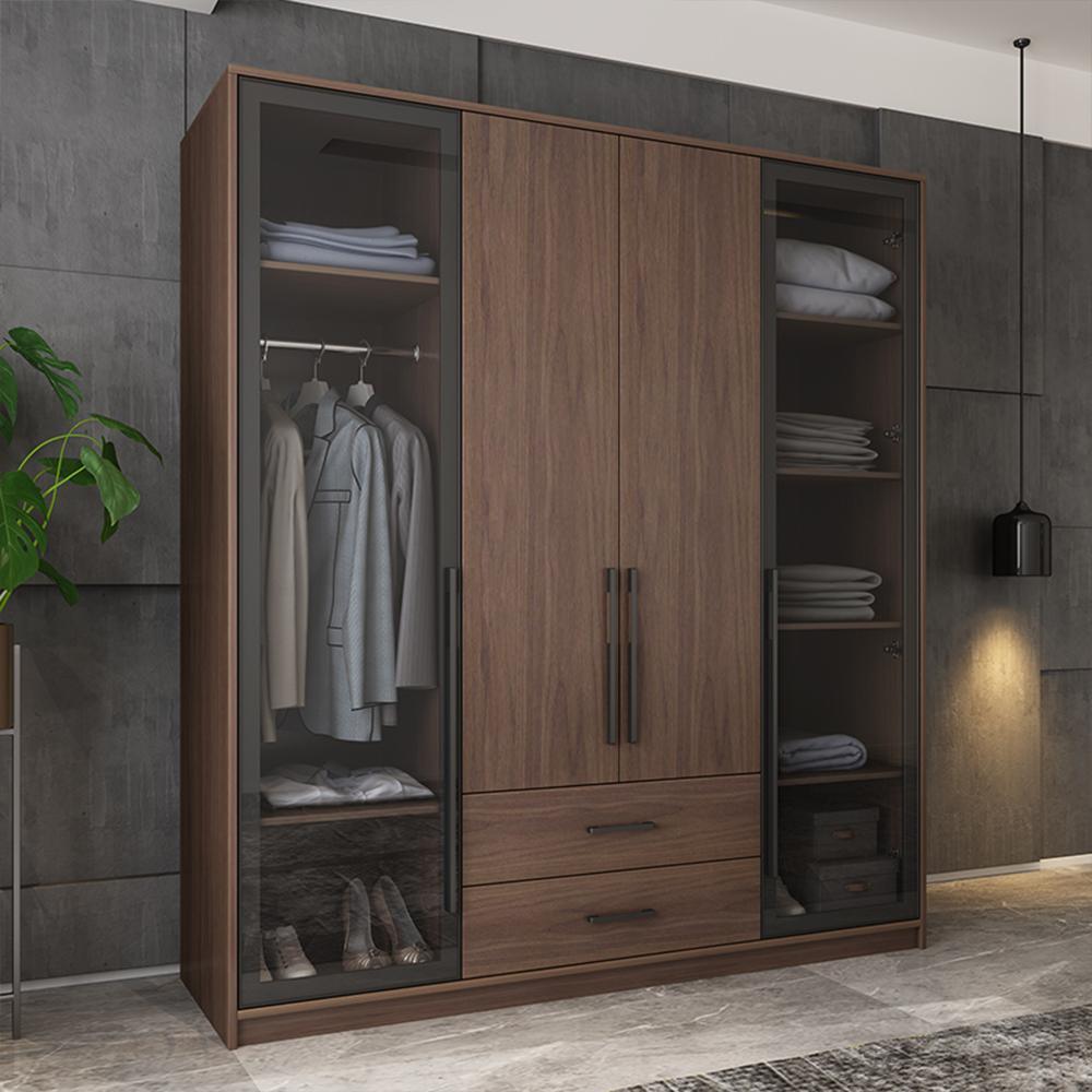 Sanders Wardrobe, Wooden & Black
