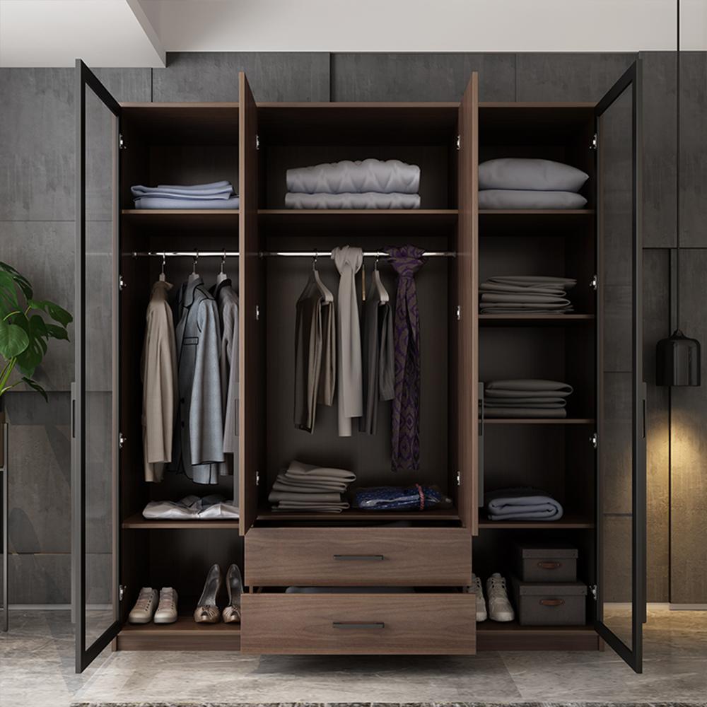 Sanders Wardrobe, Wooden & Black