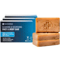 Saniderm Face & Body Bar – Citrus Tattoo Cleansing Soap with Sea Buckthorn Oil & Omega 7 (3 Bars)