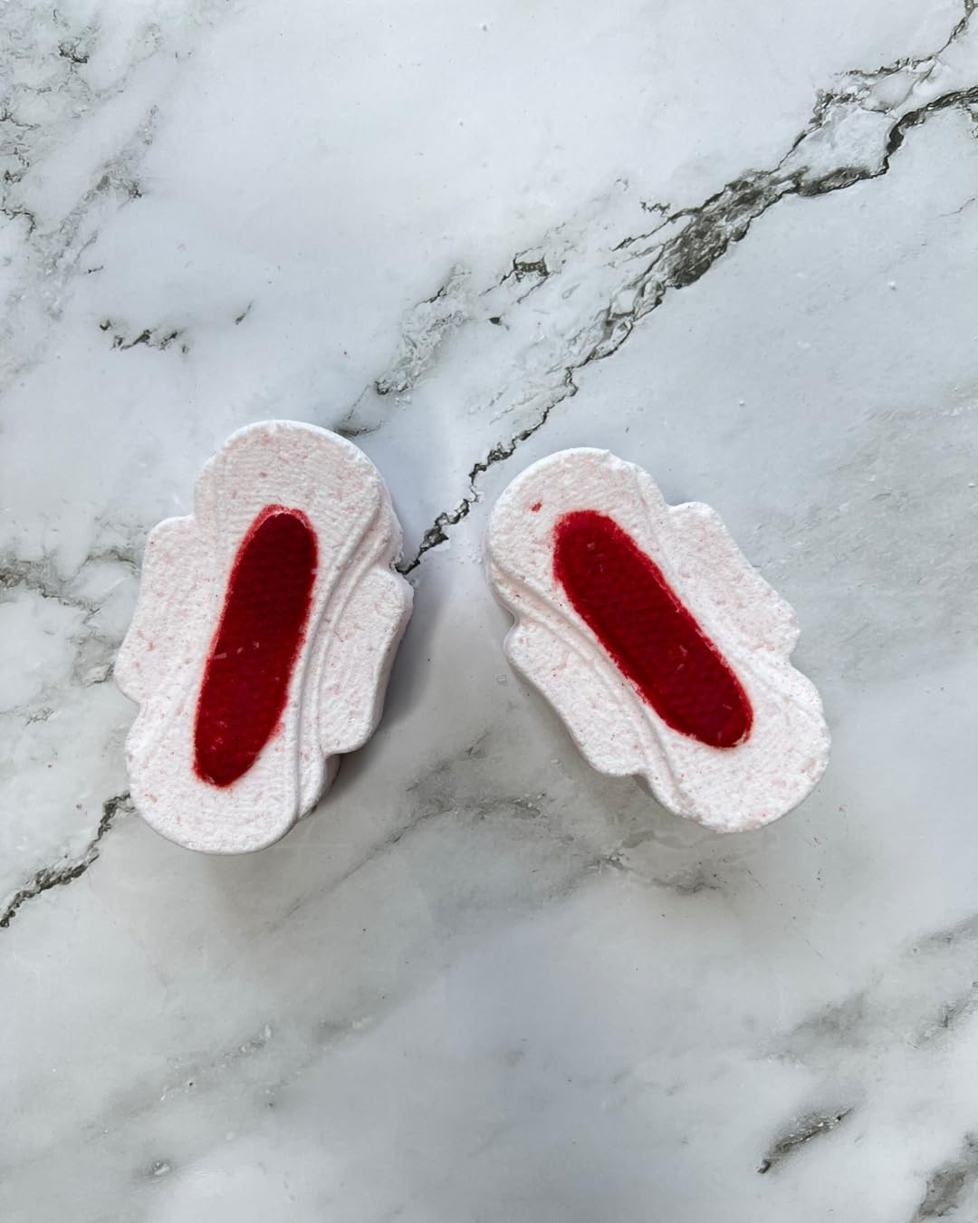 Sanitary Pad Bath Bomb Bloody Pad – 2 Pack Gift Set for Relaxing Baths