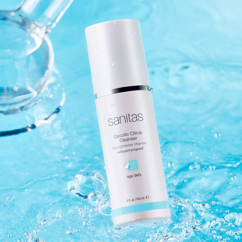 Sanitas Glycolic Citrus Cleanser | Exfoliating Facial Cleanser with Glycolic Acid, 5 oz