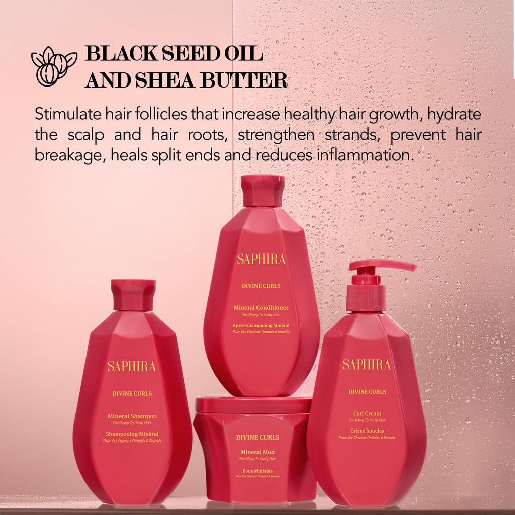 Divine Curls Conditioner by Saphira – 8.5oz / 250ml for Hydrated, Defined Curls