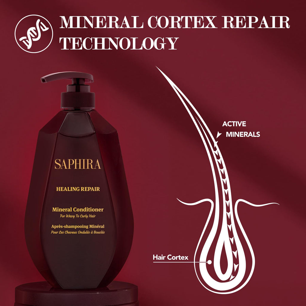 Saphira Healing Repair Conditioner 34oz / 1000ml – Nourishing Detangler & Repair