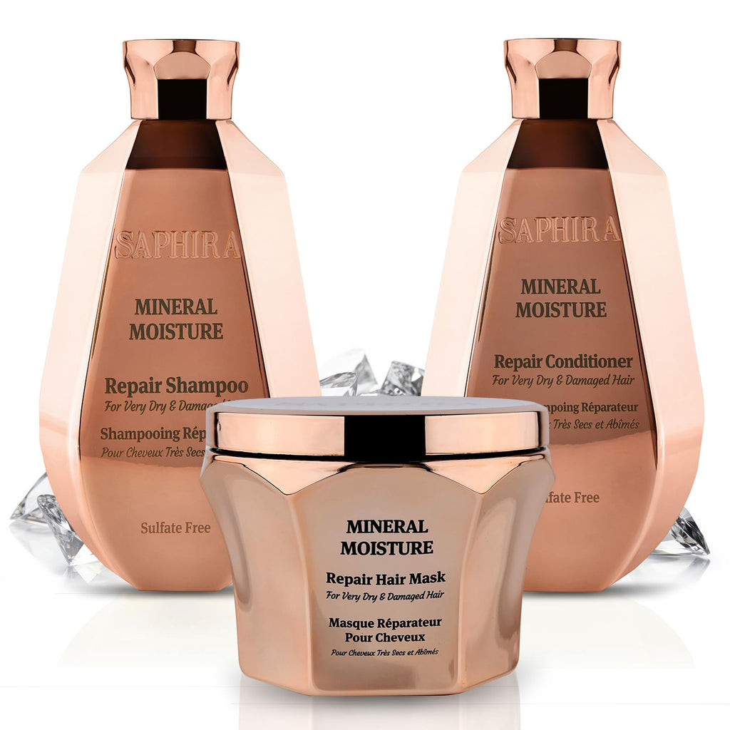 Saphira Mineral Moisture Kit – Shampoo, Conditioner & Hair Mask
