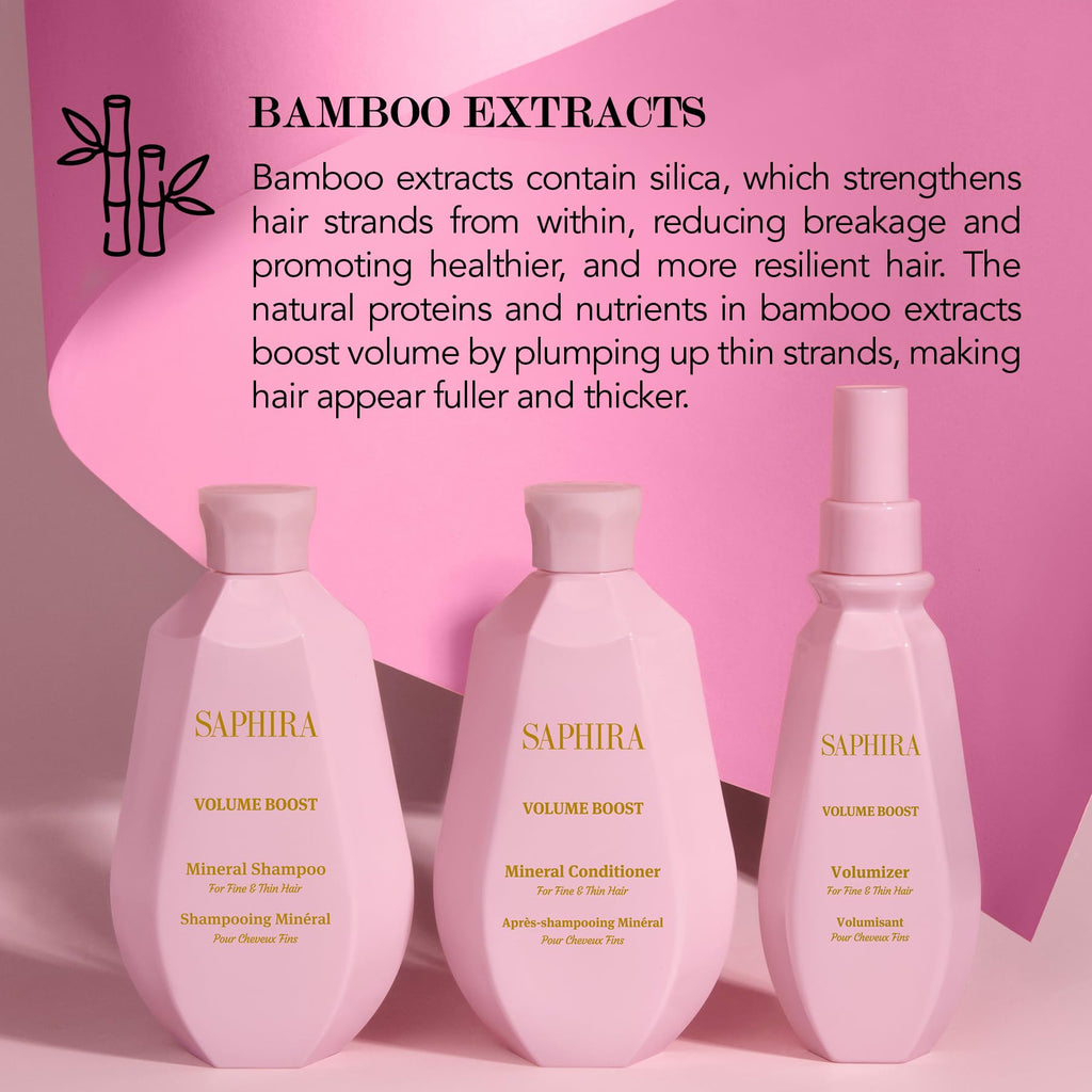 Saphira Volume Boost Kit — Shampoo, Conditioner & Volumizer