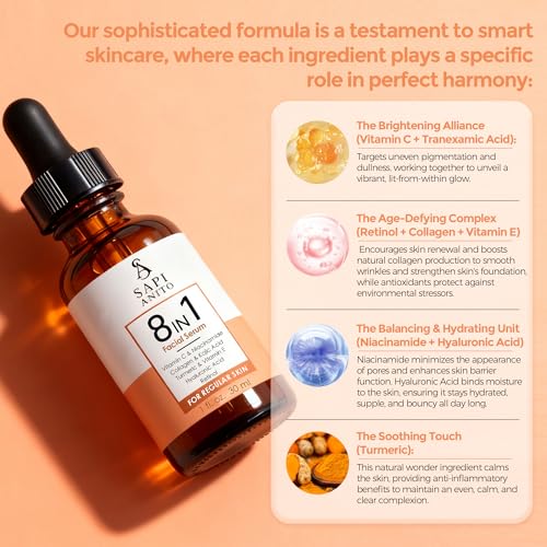 Sapi Anito 8-in-1 Facial Serum for Regular Skin | Vitamin C & Hyaluronic Acid