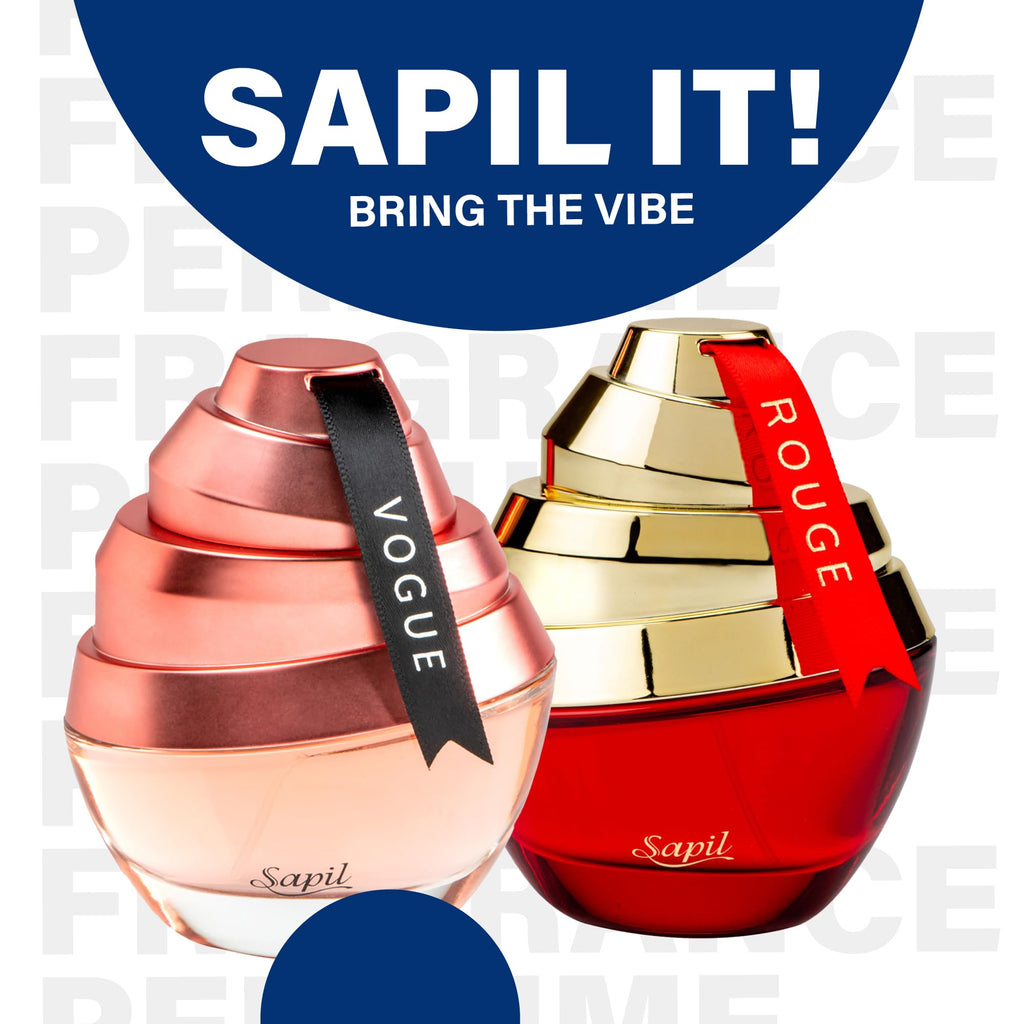 Sapil Rouge Eau de Parfum for Women – Long-Lasting Amber Floral, 3.4 oz / 100 ml