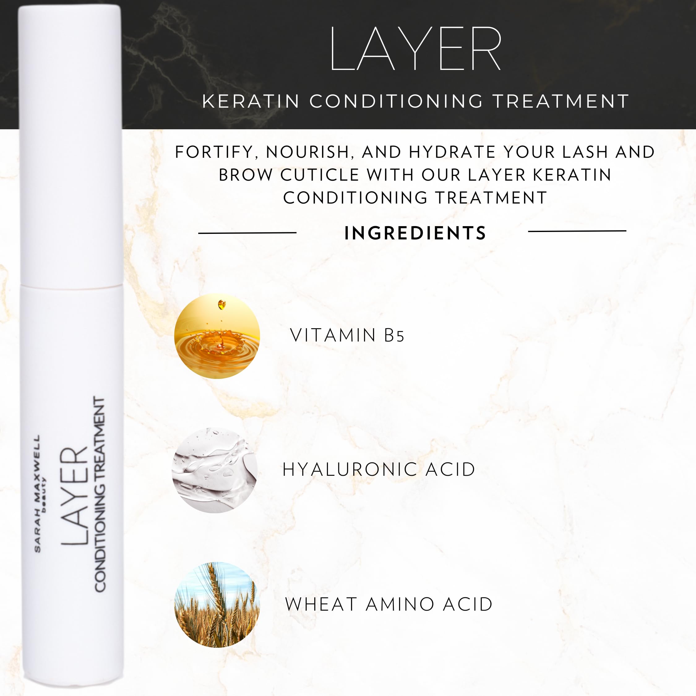 Sarah Maxwell Beauty - LAYER Keratin Conditioning Treatment for Lashes & Brows