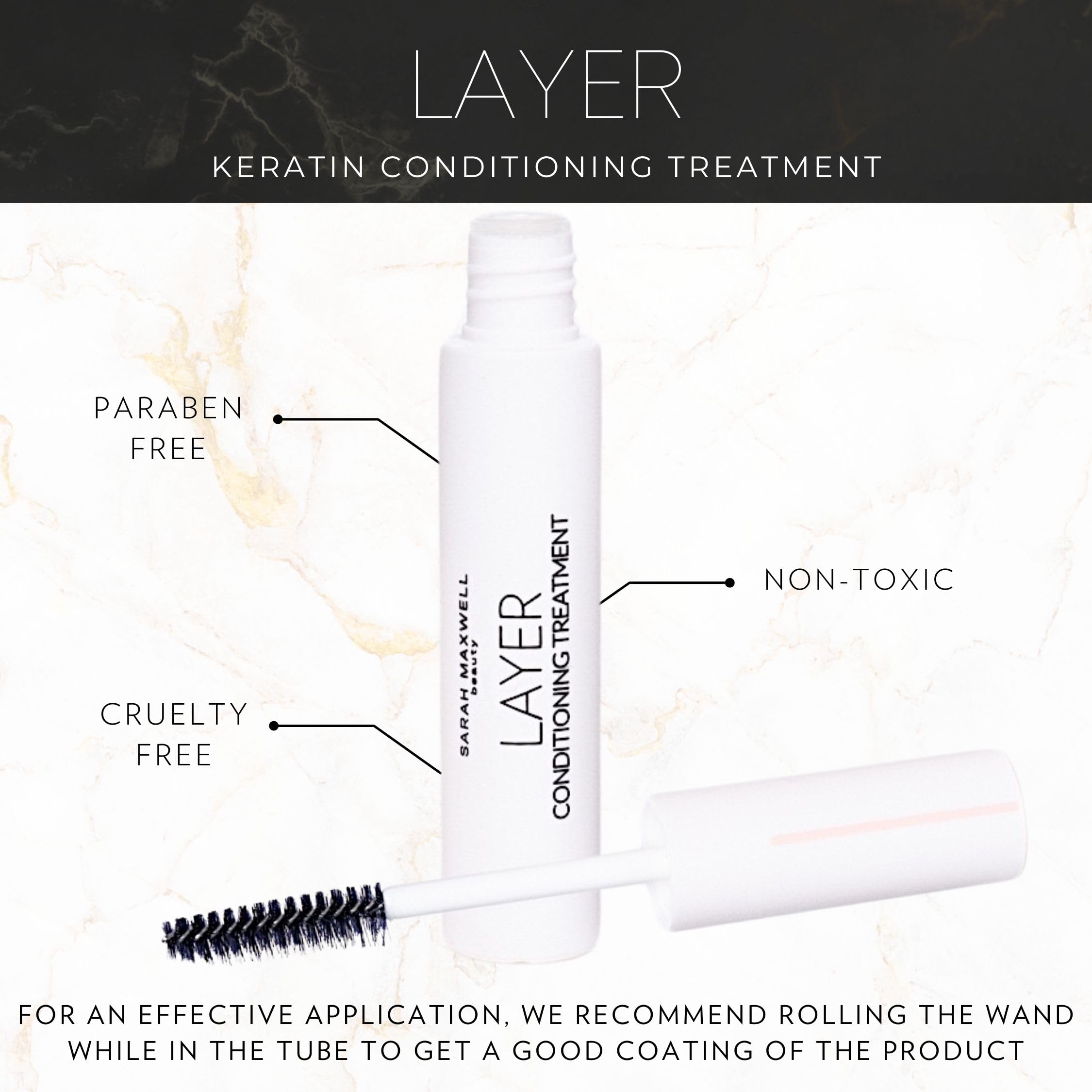 Sarah Maxwell Beauty - LAYER Keratin Conditioning Treatment for Lashes & Brows