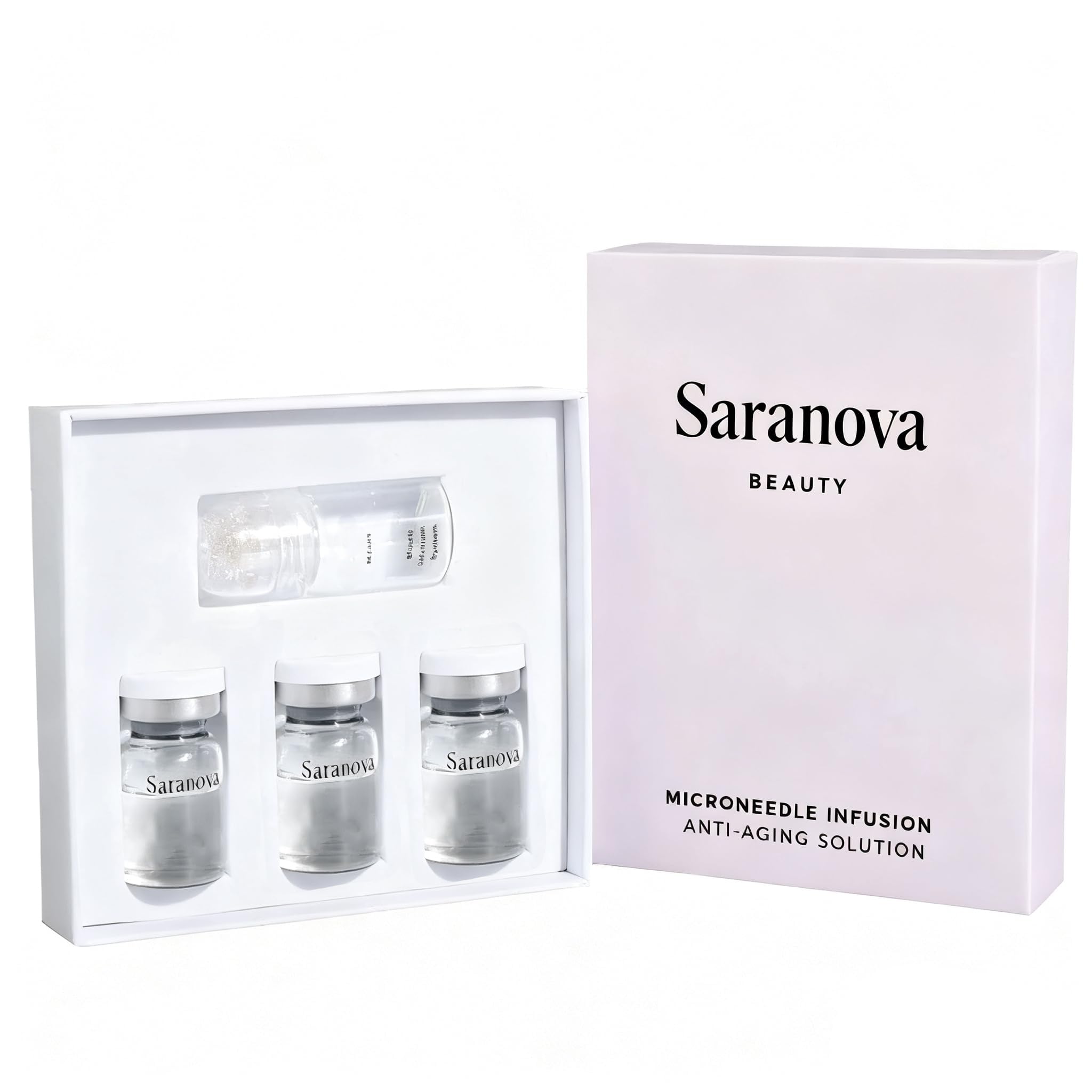 Saranova Beauty Micro Infusion System for Face — Moisturizing Serum & Stamp (1-Month Supply)