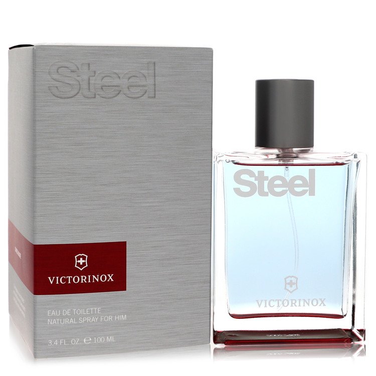 Swiss Army Steel Eau de Toilette Spray for Men, 3.4 oz / 100 ml