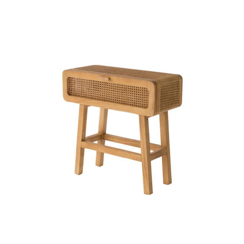 Saul Rattan Side Table, Bedside Table
