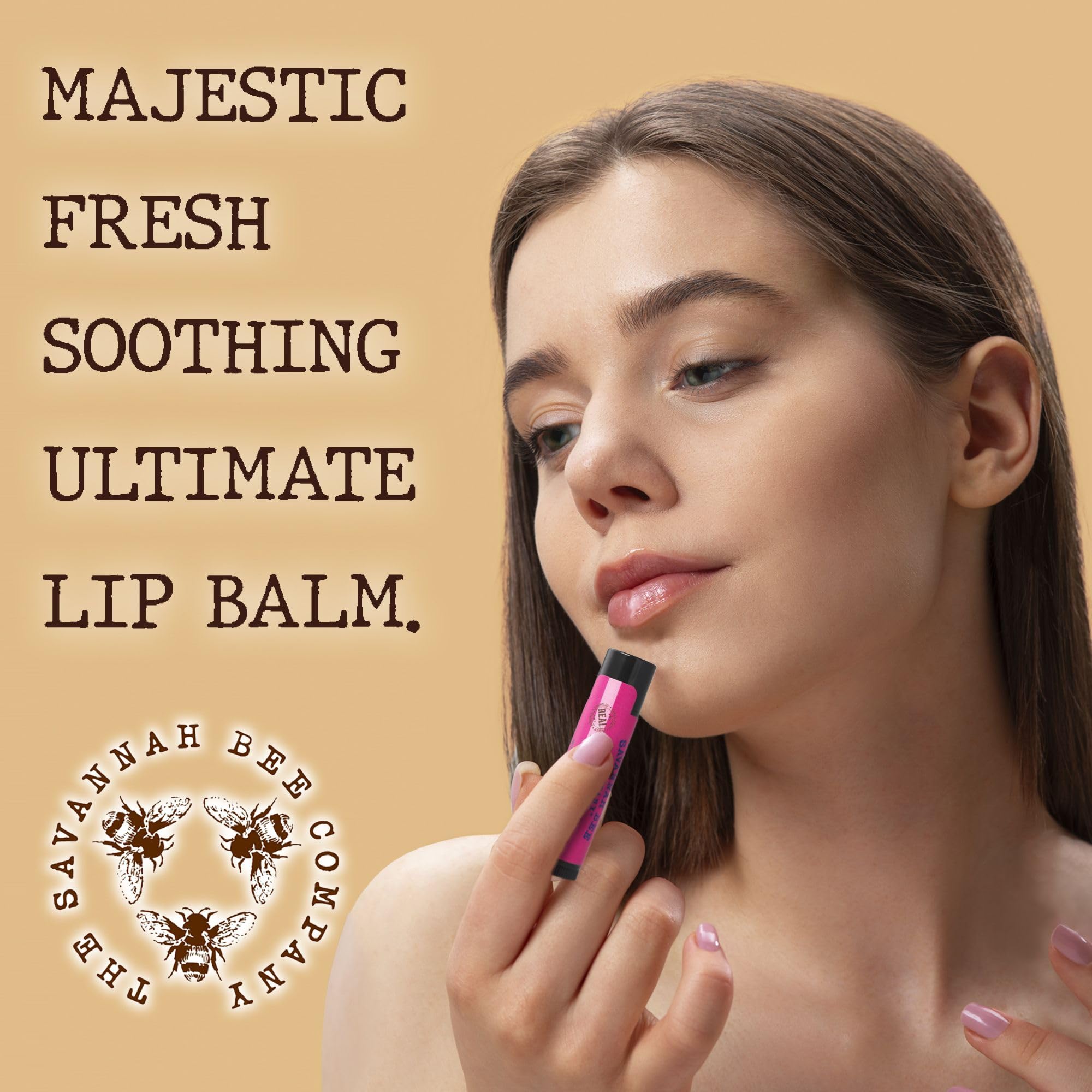 Savannah Bee Company Lip Balm – Silky Smooth Wild Blackberry (3-Pack)