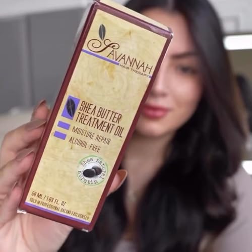 Savannah Hair Therapy Hair Oil with Shea Butter & Keratin – Restore, Revive, Nourish (3.38 fl oz)