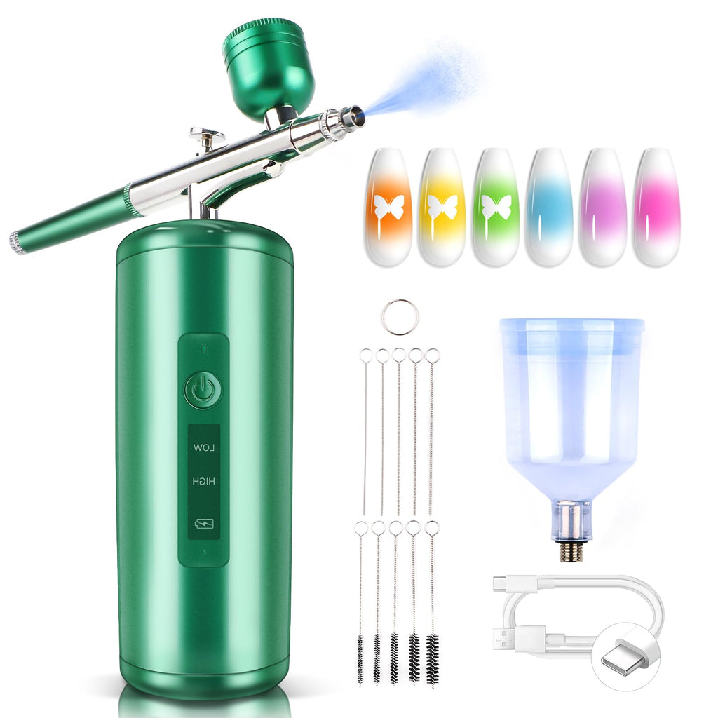 SAVILAND Airbrush for Nails Kit – Cordless Nail Art System for Pro DIY Decor