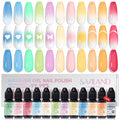 SAVILAND Airbrush Gel Nail Polish – Hema-Free, No-Dilution, 12-Piece 15ml Set