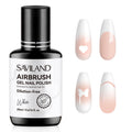 SAVILAND Airbrush Gel Nail Polish White – Dilution-Free, HEMA-Free, 20 ml, No Clogging, Non-Acetone for Ombre and French Nail Art