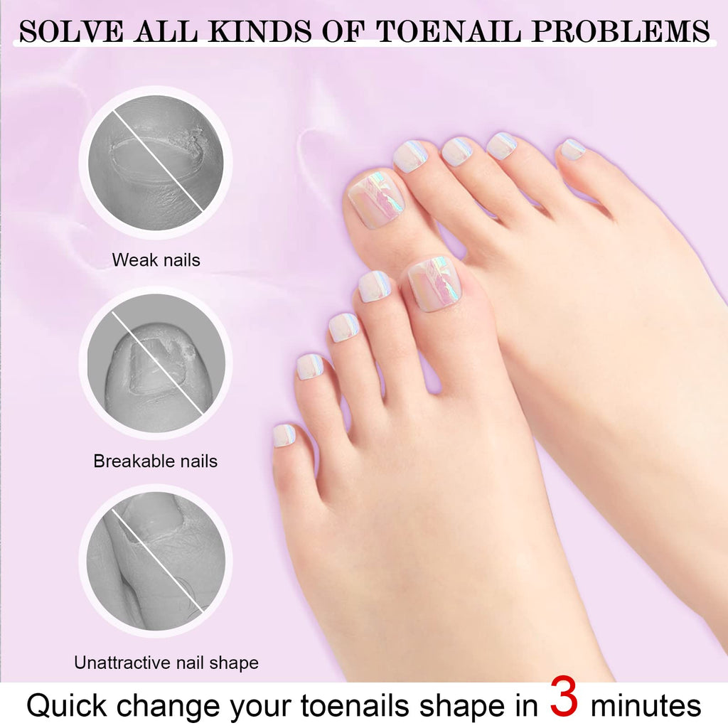 SAVILAND Toenail Tips & Solid Glue Gel Kit – 500 Clear Tips + UV Lamp