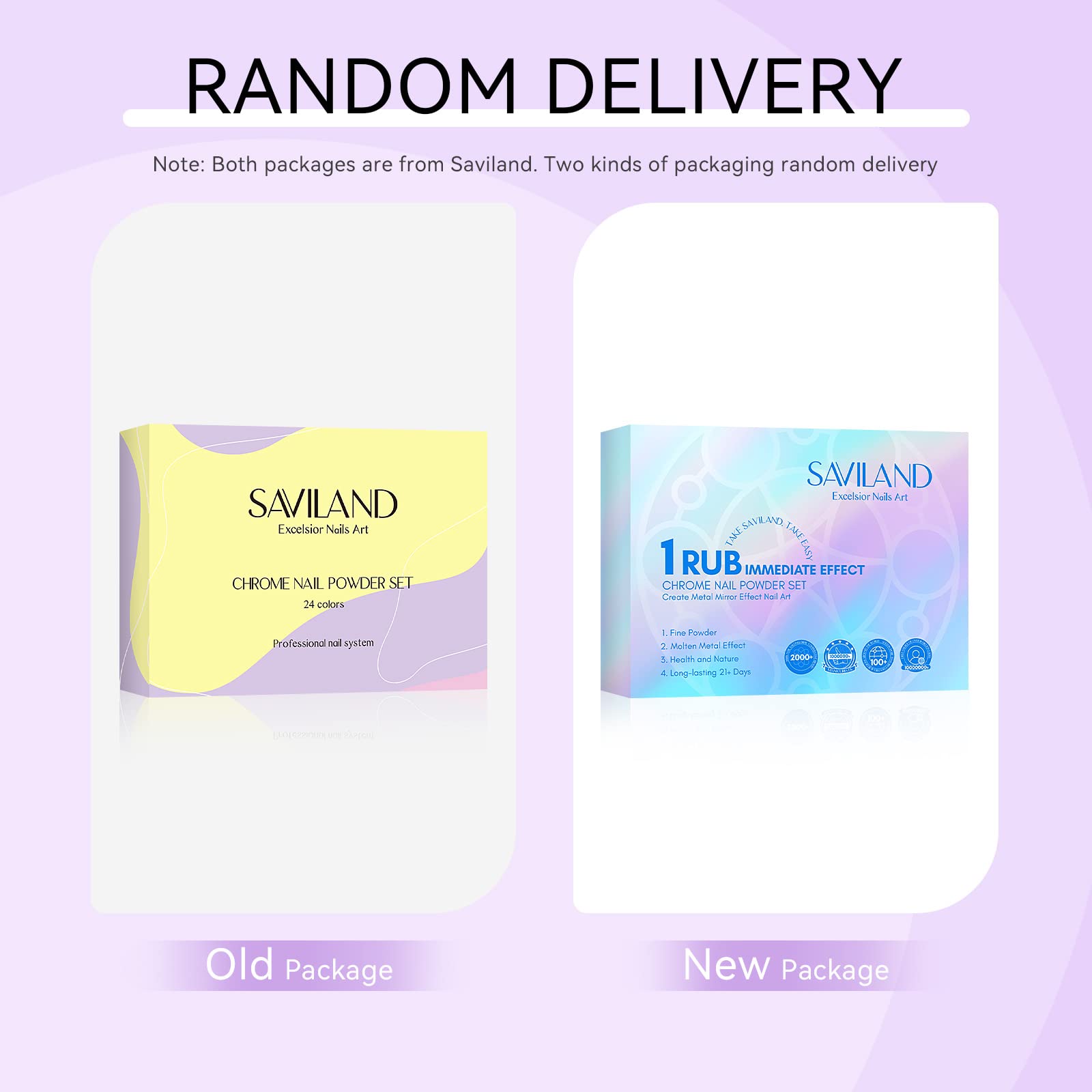 SAVILAND Chrome Nail Powder Set: 24 Metallic Colors for Gel, Acrylic & Nail Art