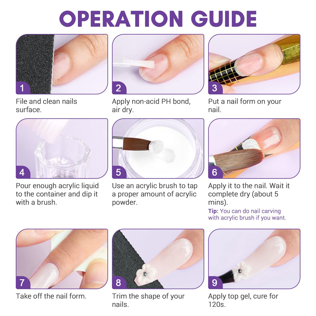 SAVILAND Acrylic Nail Kit with Drill | Beginner Home Salon Set