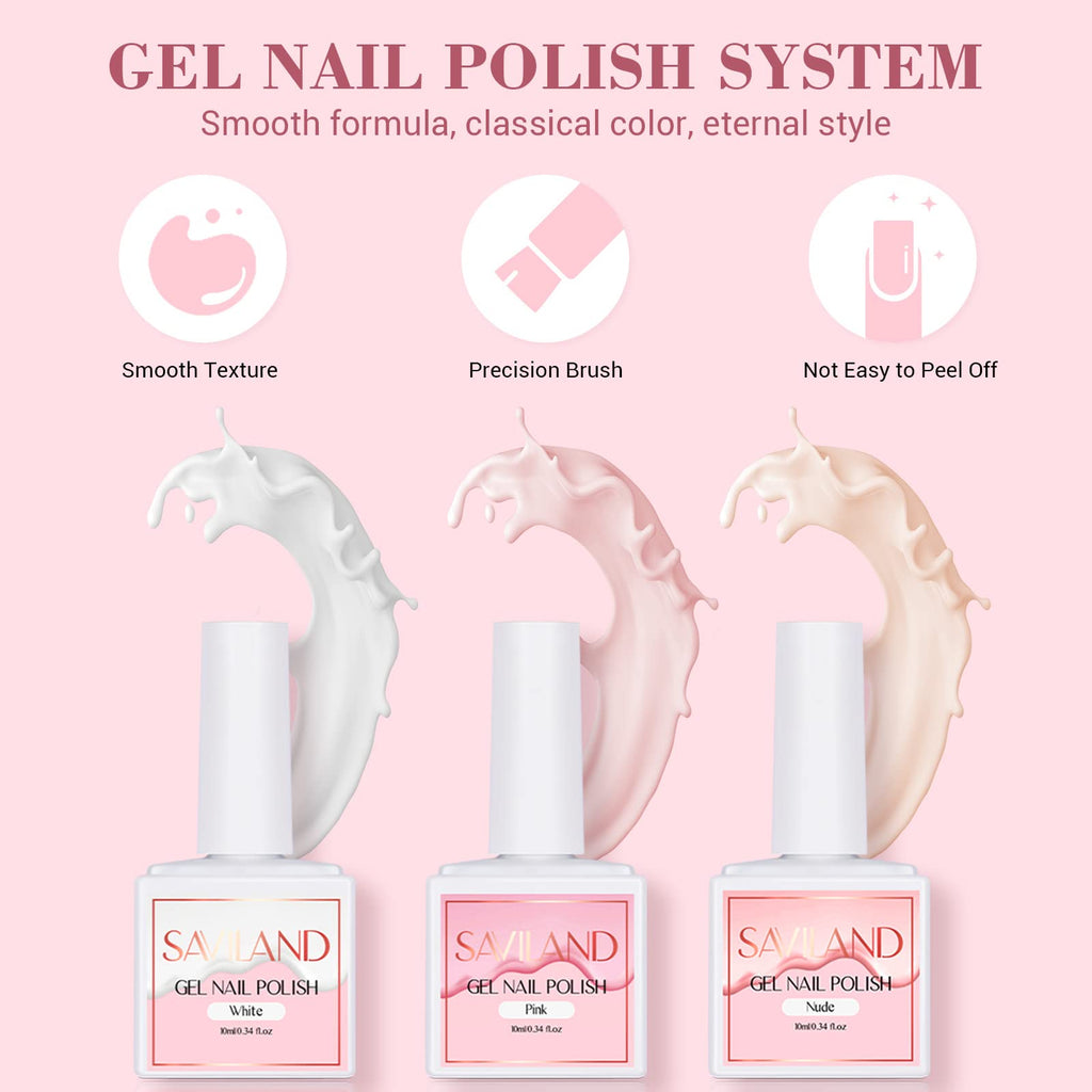 SAVILAND Essentials Acrylic Nail Kit for Beginners – 120ml Monomer, Glitter Powder, Nail Drill & UV Lamp