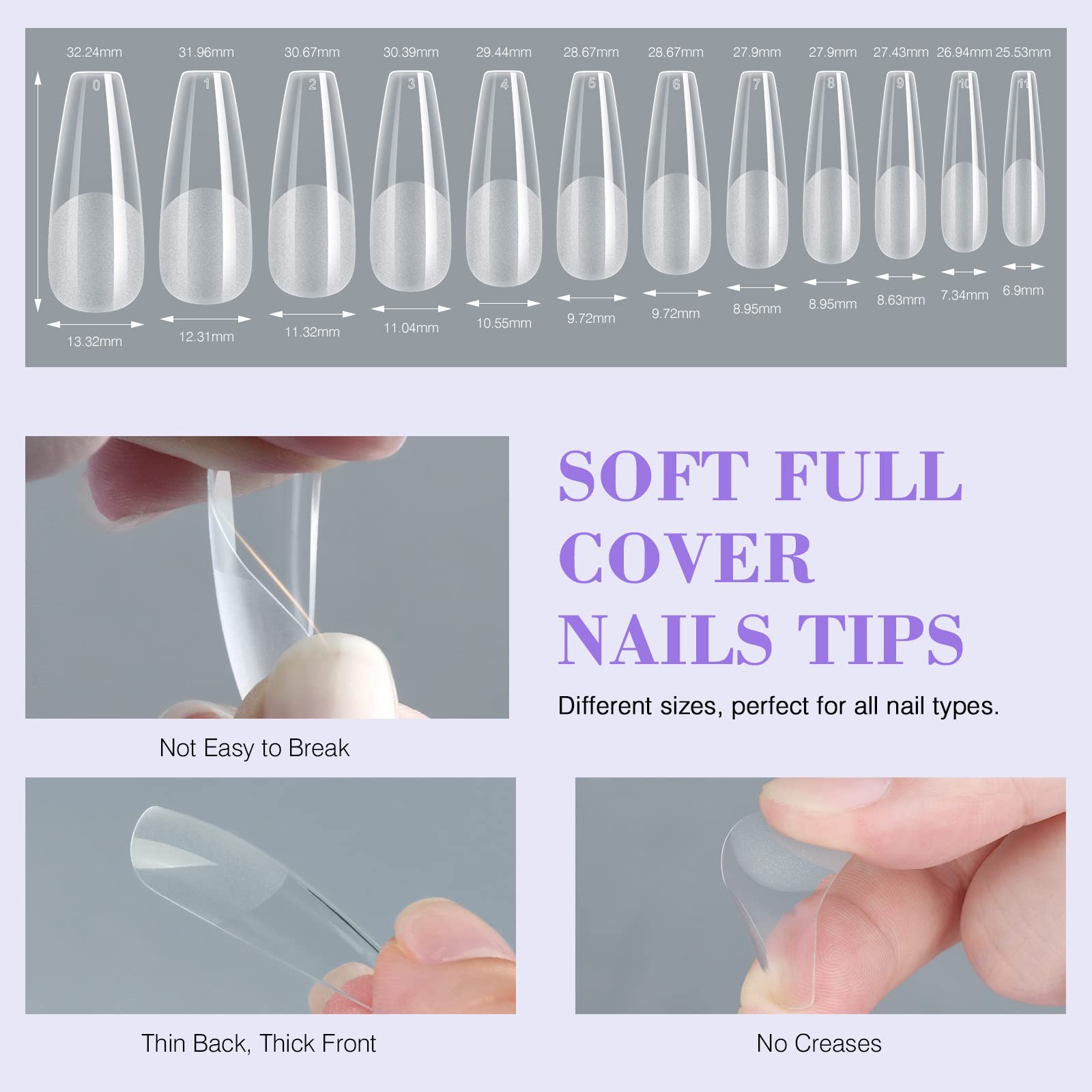 SAVILAND Gel Nail Kit - Starter Set with Upgraded UV/LED Lamp, 500 Coffin Tips, 0.5oz Glue for Easy Home DIY Nails
