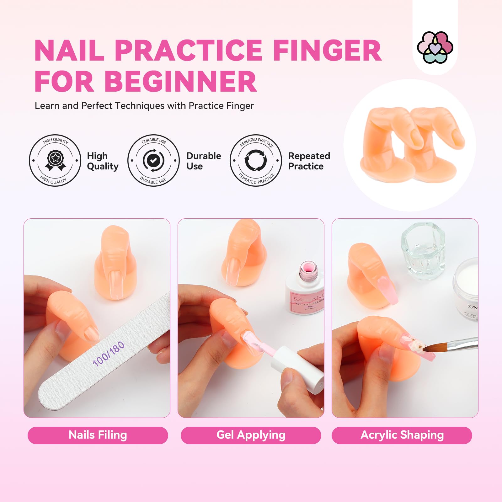 SAVILAND Acrylic Nail Kit with Everything | Beginner DIY Nails Set