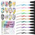 SAVILAND Nail Art Pens Set – 12 Quick-Dry Colors for DIY Nail Art