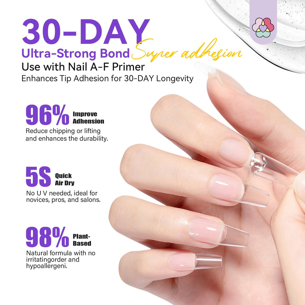 SAVILAND Gel Nail Glue & Nail Primer Set | SSProTip 4.0, 30-Day Strong Adhesion