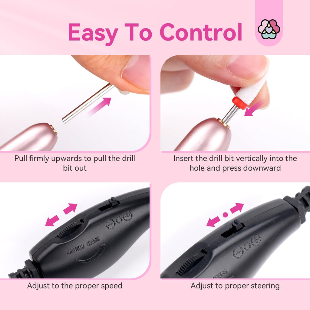 SAVILAND Gel Nail Kit with Drill – All-in-1 Beginner Nail Kit (0.5oz Glue, 500 Tips, Mini Lamp) | At-Home Salon