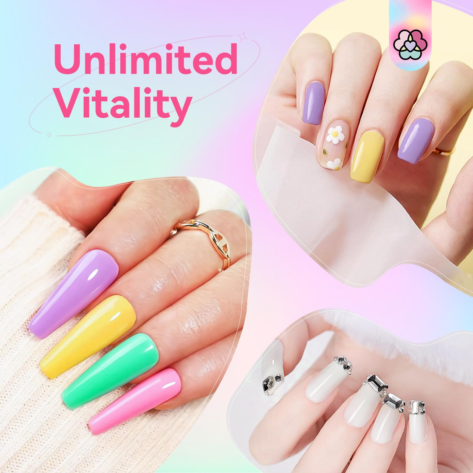 SAVILAND Poly Gel Nail Colors: 20-Color Nail Extension Kit for DIY Nail Art