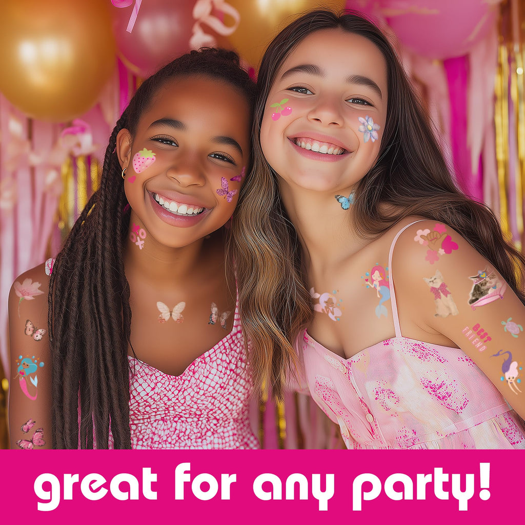 Savvi 500 Temporary Tattoos for Girls – Unicorns, Mermaids & More | Party Favors