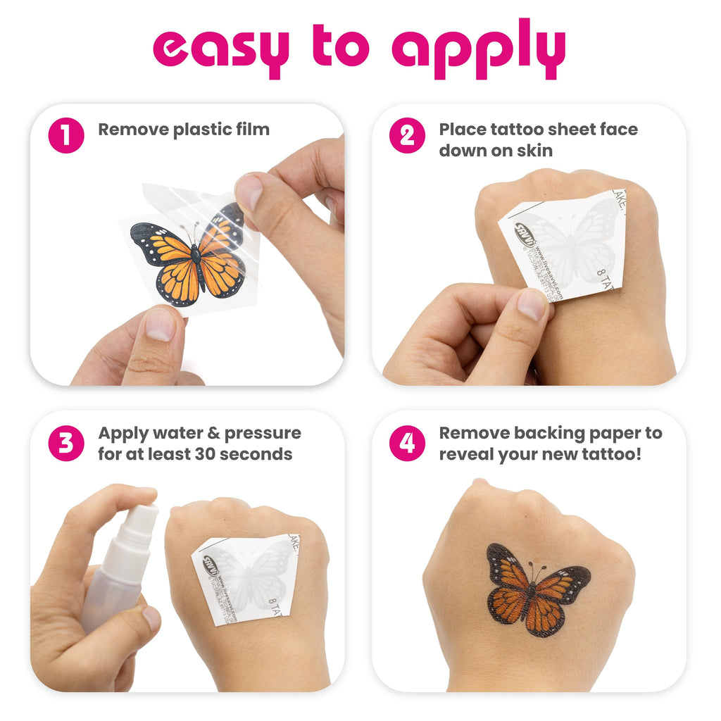 Savvi 500 Temporary Tattoos for Girls – Unicorns, Mermaids & More | Party Favors