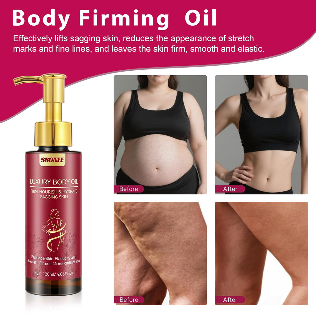 SBONFE Body Firming Oil for Crepe Skin – Lightweight, Hydrating After-Shower Treatment