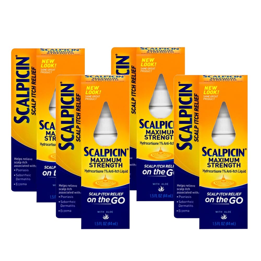 Scalpicin Max Strength Scalp Itch Treatment - 1.5 oz Pack of 4