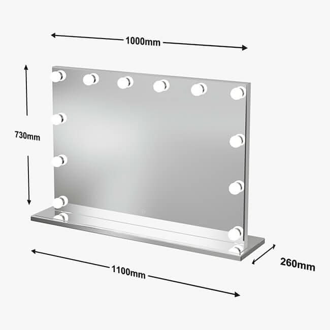 Scarlett Large Hollywood Mirror 100x70cm